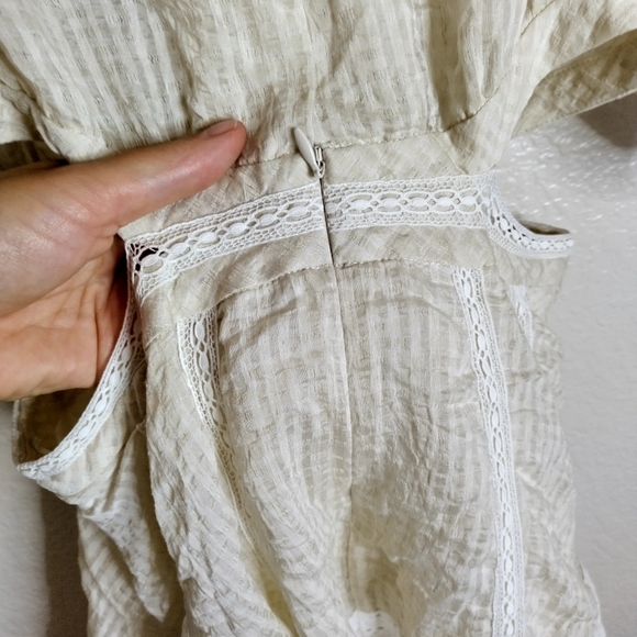 Sandro Alaya Cutout Seersucker Mini Dress Sz S - Picture 13 of 16